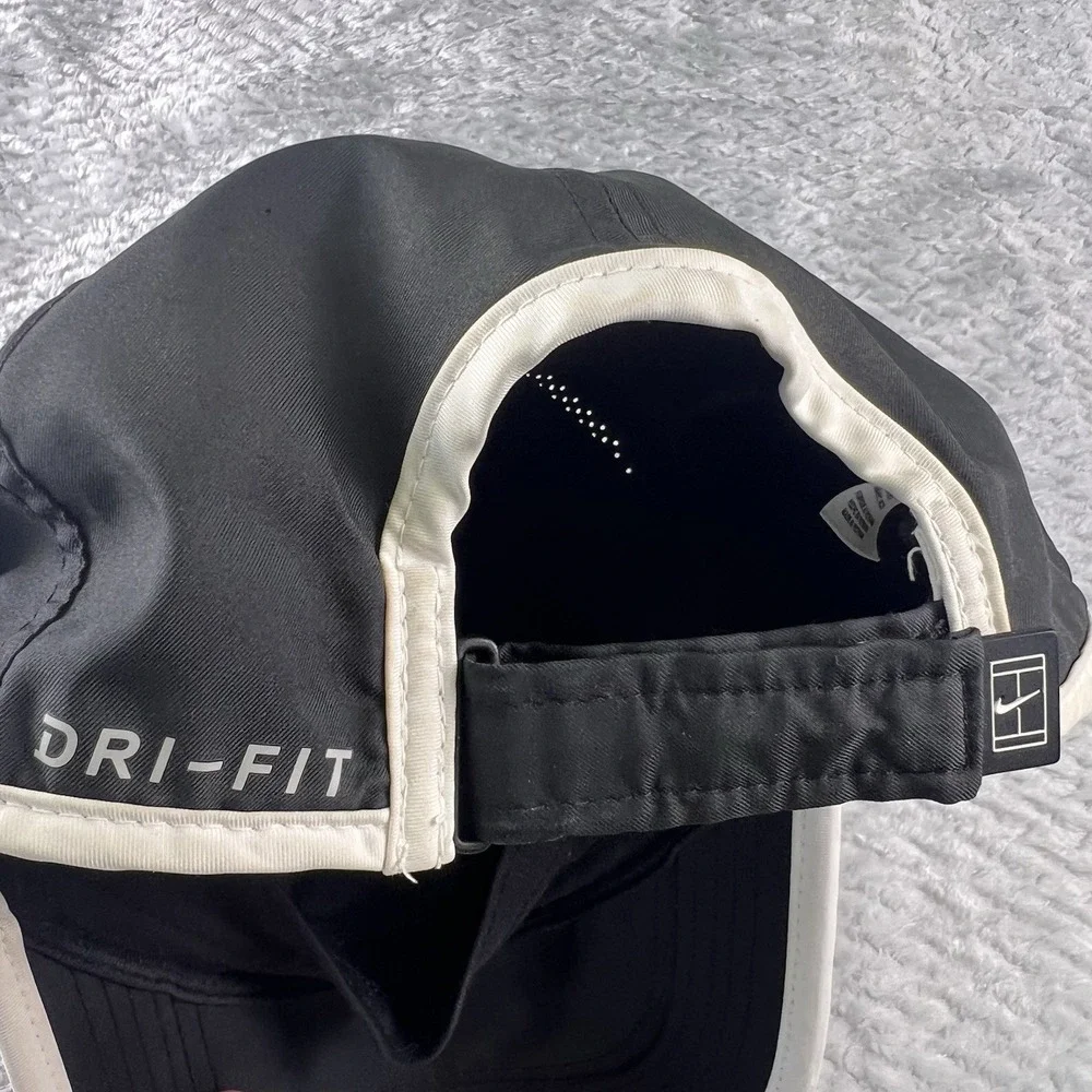 Nike Court Featherlight Dri-FIT Tennis Hat Black Adjustable Cap Performance OSFM